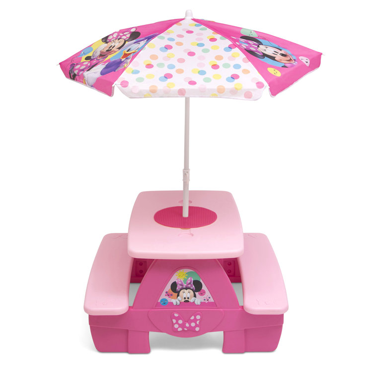Delta Children Disney Minnie Mouse 4 Seat Activity Picnic Table With ...